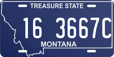 MT license plate 163667C