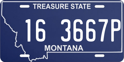 MT license plate 163667P