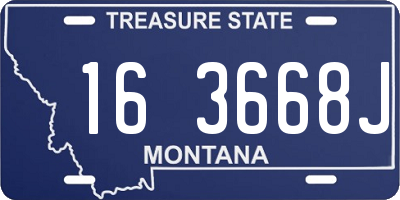 MT license plate 163668J