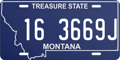MT license plate 163669J