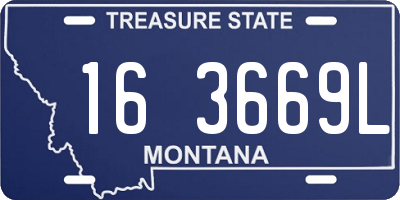 MT license plate 163669L