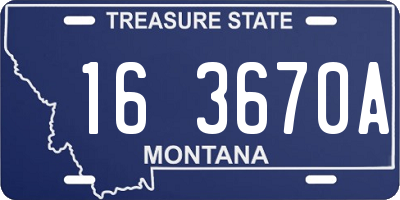 MT license plate 163670A