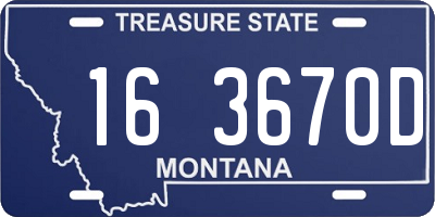 MT license plate 163670D