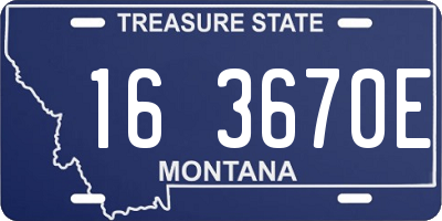 MT license plate 163670E