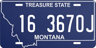 MT license plate 163670J