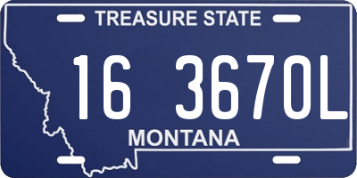 MT license plate 163670L