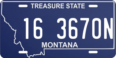 MT license plate 163670N