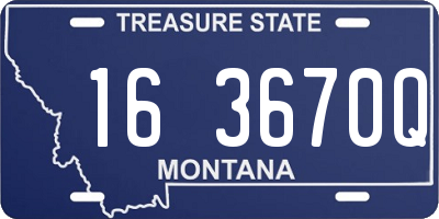 MT license plate 163670Q
