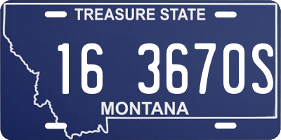 MT license plate 163670S