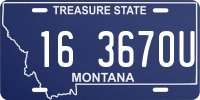 MT license plate 163670U