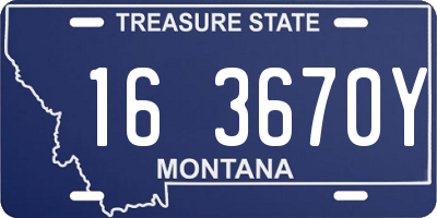 MT license plate 163670Y