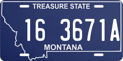MT license plate 163671A