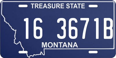 MT license plate 163671B