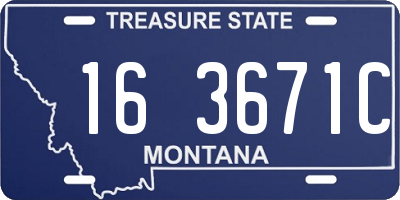 MT license plate 163671C