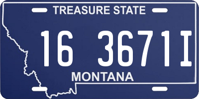 MT license plate 163671I