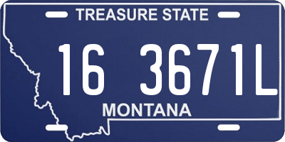 MT license plate 163671L