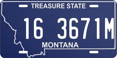 MT license plate 163671M