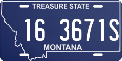 MT license plate 163671S