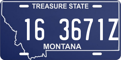 MT license plate 163671Z