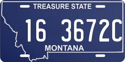 MT license plate 163672C
