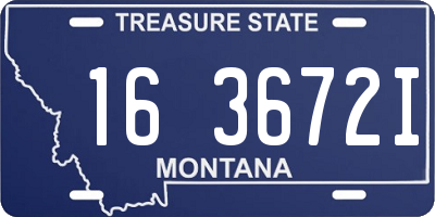 MT license plate 163672I