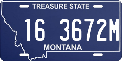 MT license plate 163672M