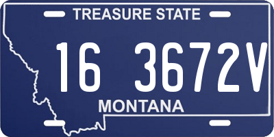 MT license plate 163672V