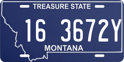 MT license plate 163672Y