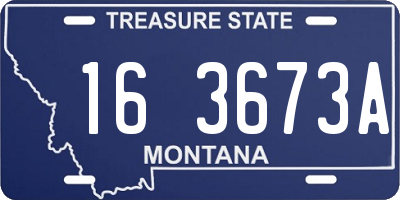 MT license plate 163673A