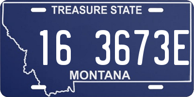 MT license plate 163673E