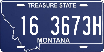 MT license plate 163673H
