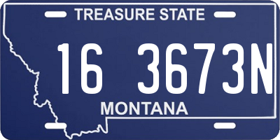 MT license plate 163673N
