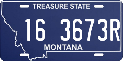MT license plate 163673R