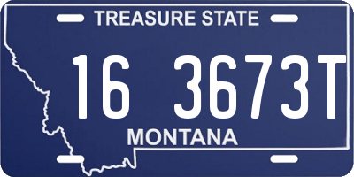 MT license plate 163673T