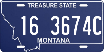 MT license plate 163674C