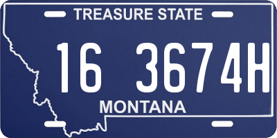 MT license plate 163674H