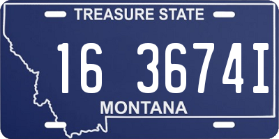 MT license plate 163674I