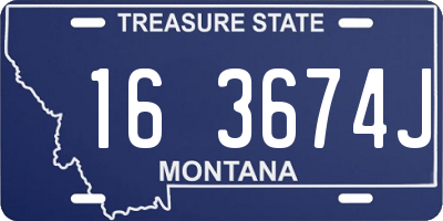 MT license plate 163674J