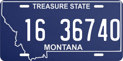 MT license plate 163674O