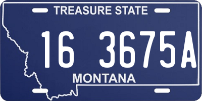 MT license plate 163675A