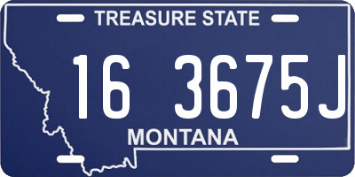 MT license plate 163675J