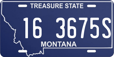 MT license plate 163675S