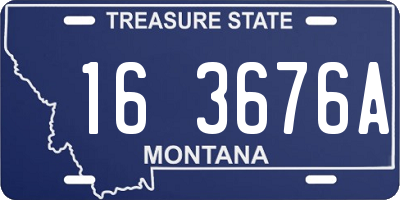 MT license plate 163676A
