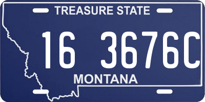 MT license plate 163676C