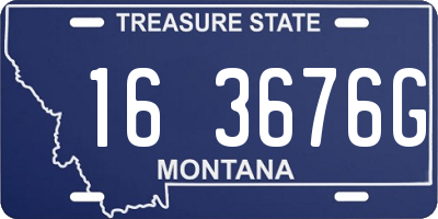 MT license plate 163676G