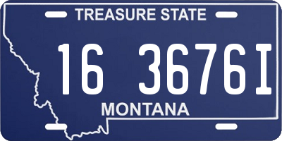 MT license plate 163676I