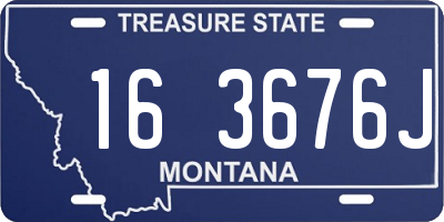 MT license plate 163676J