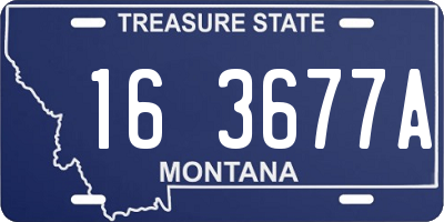 MT license plate 163677A