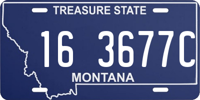 MT license plate 163677C
