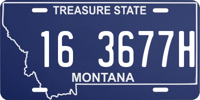 MT license plate 163677H